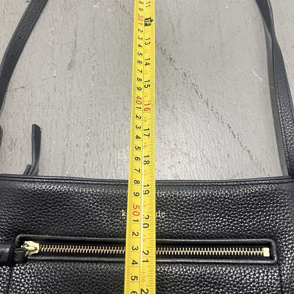 Kate Spade New York Pebbled Leather Crossbody Bag Black Tassel Zip Purse - Picture 14 of 16